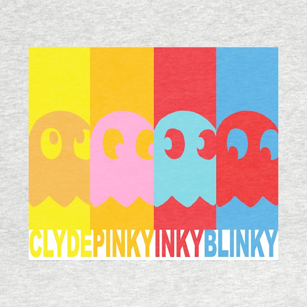 PACMAN Inky, Blinky, Pinky and Clyde by Eyz